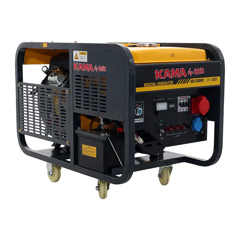 KAMA KGL13500FE3 Trifaze Marşlı Benzinli Portatif Jeneratör | DEMAG Power Generator KAMA KGL13500FE3 Benzinli Portatif Jeneratör